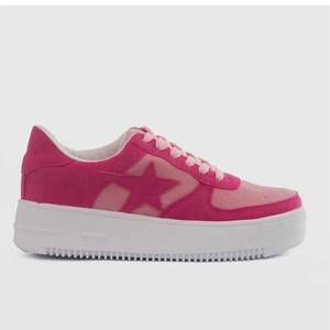 NEW MAKER'S women's lace up platform sneakers in pink